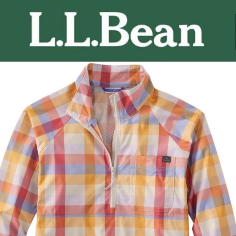NWOT SZ M L.L. Bean Colourful Plaid Pullover